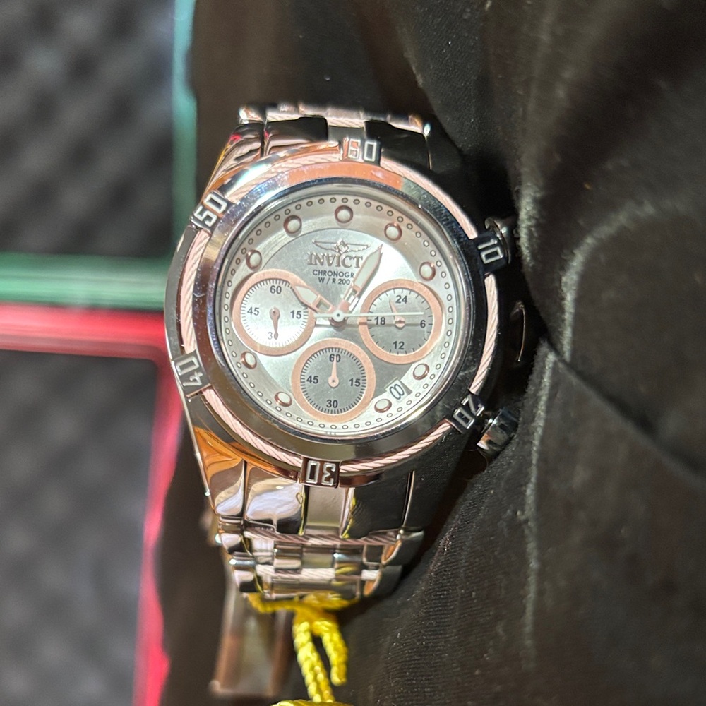 Invicta Bolt 27850 – 53mm Rose Gold & Steel Quartz Chronograph Watch